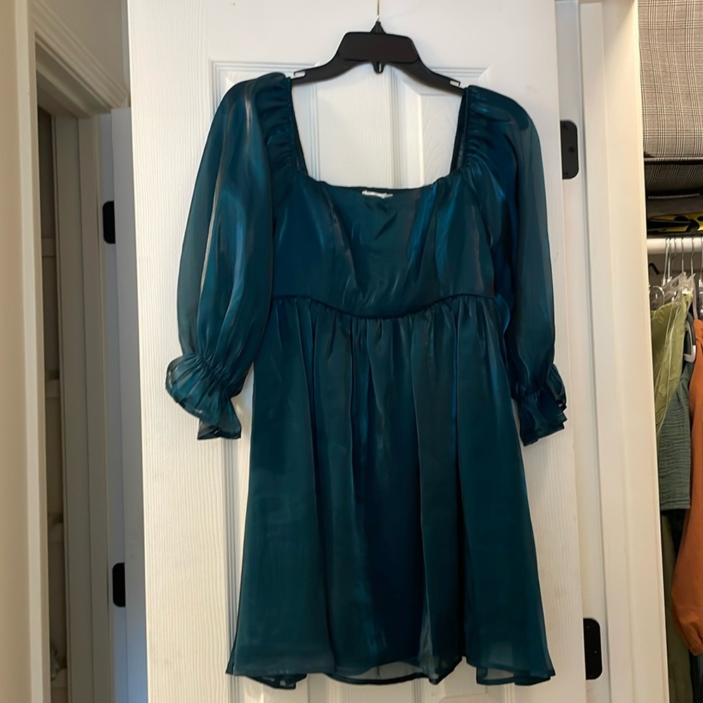 Formal 3/4 sleeve Dress Size 8 Emerald Green